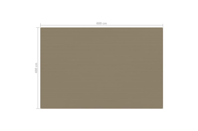 Teltteppe 400x600 cm gråbrun - Taupe - Hage - Utemiljø - Utendørsoppbevaring - Hagetelt & oppbevaringstelt