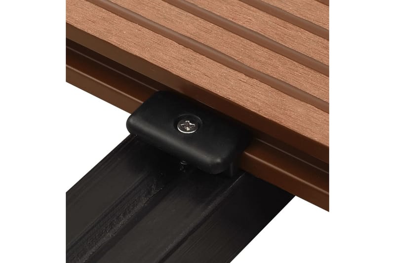 Braketter for gulvbord med skruer 200 stk rustfritt stål 304 - Svart - Hage - Utemiljø - Veranda & terrasse - Verandagulv & terrassebord
