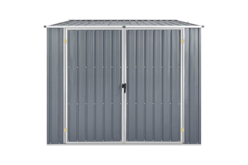 Hageskur grå 195x198x159 cm galvanisert stål - Grå - Møbler - Oppbevaring - Oppbevaring utendørs