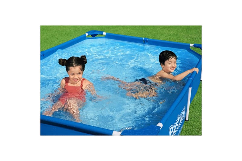 Bestway Steel Pro svømmebasseng 221x150x43 cm - Blå - Hage - Utendørsbad - Basseng - Frittstående basseng