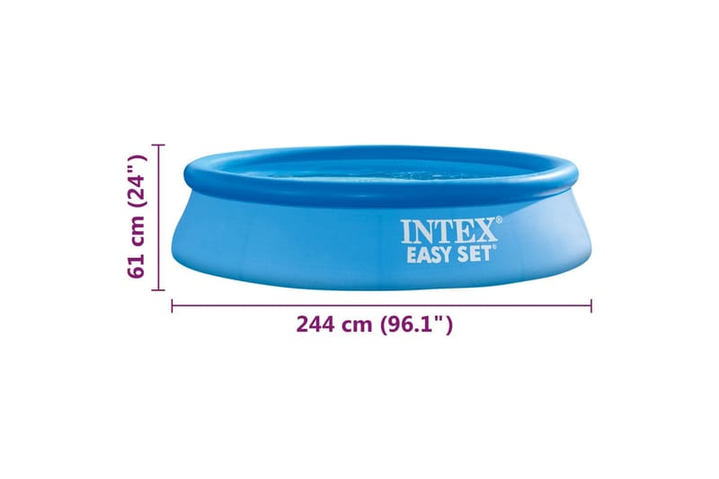 Intex Svømmebasseng Easy Set 244x61 cm PVC - Hage - Utendørsbad - Basseng - Frittstående basseng