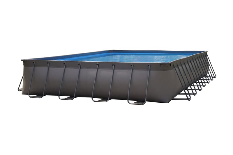OUTTECH Premium Pool, Stål/PVC, 946x580x132 cm, rektangulær - Grå - Hage - Utendørsbad - Basseng - Frittstående basseng
