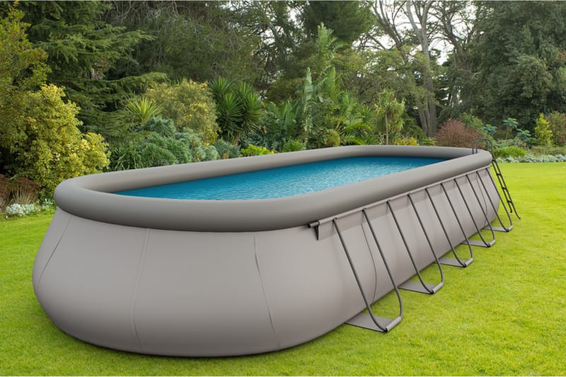 OUTTECH Premium Pool, Stål/PVC, 975x366x122 cm, oval - Grå - Hage - Utendørsbad - Basseng - Frittstående basseng