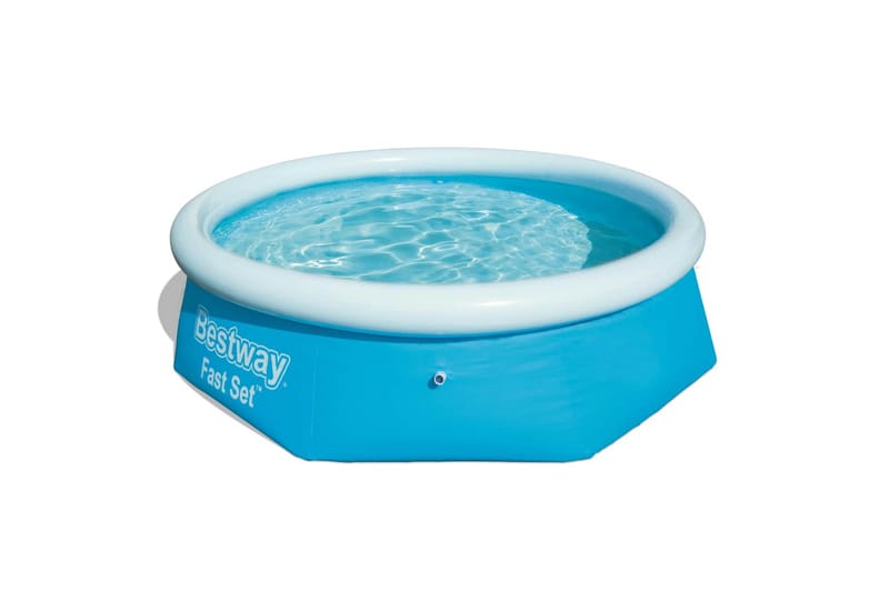 Bestway Oppblåsbart svømmebasseng Fast Set rundt 244x66 cm - Blå - Hage - Utendørsbad - Basseng - Oppblåsbart basseng & plastbasseng