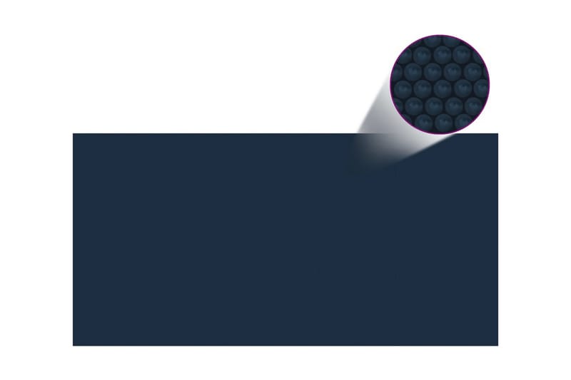 Flytende solarduk til basseng PE 1000x500 cm svart og blå - Svart - Hage - Utendørsbad - Bassengtilbehør - Bassengduk & liner