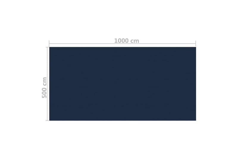 Flytende solarduk til basseng PE 1000x500 cm svart og blå - Svart - Hage - Utendørsbad - Bassengtilbehør - Bassengduk & liner