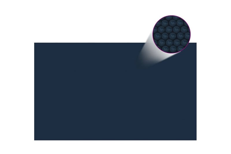Flytende solarduk til basseng PE 1000x600 cm svart og blå - Svart - Hage - Utendørsbad - Bassengtilbehør - Bassengduk & liner