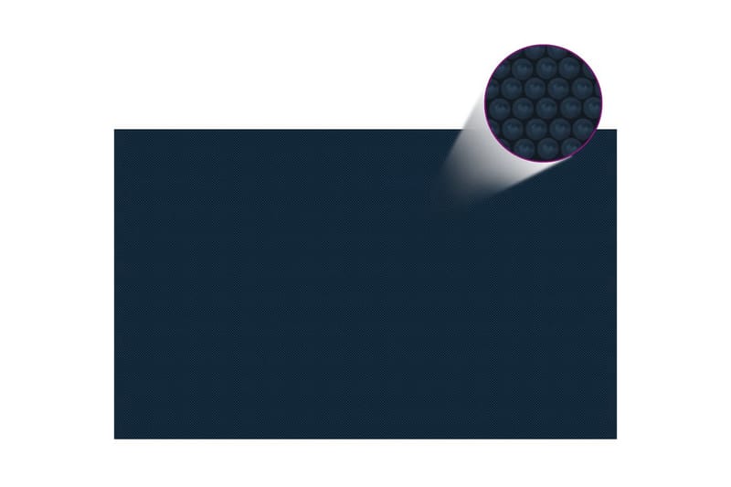 Flytende solarduk til basseng PE 260x160 cm svart og blå - Svart - Hage - Utendørsbad - Bassengtilbehør - Bassengduk & liner