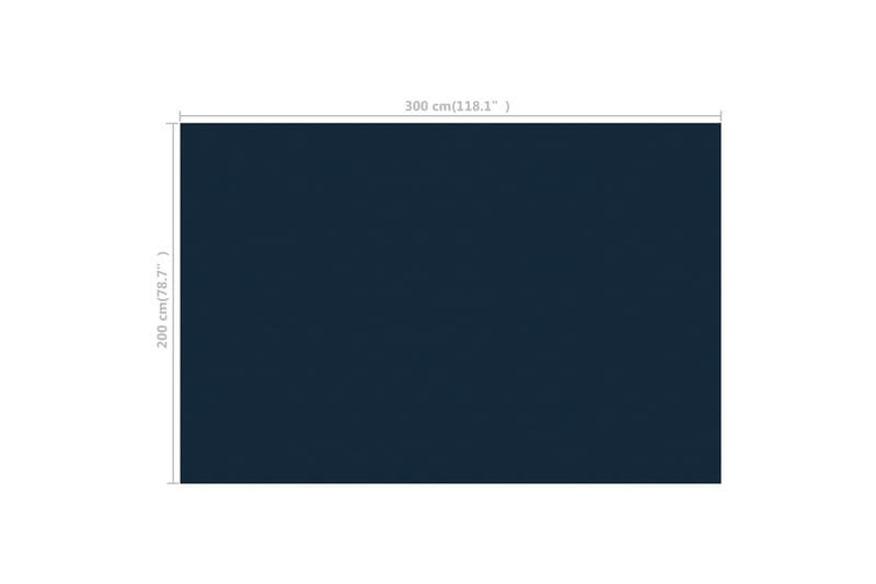 Flytende solarduk til basseng PE 300x200 cm svart og blå - Svart - Hage - Utendørsbad - Bassengtilbehør - Bassengduk & liner