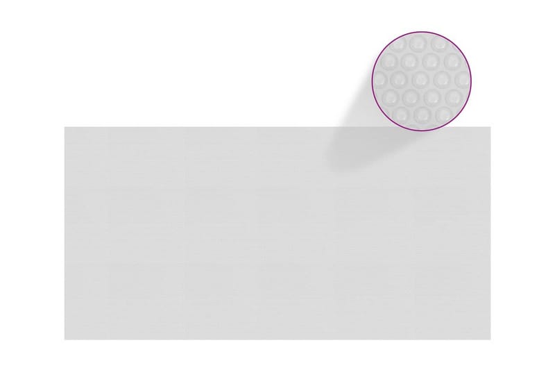 Flytende solarduk til basseng PE 400x200 cm grå - Grå - Hage - Utendørsbad - Bassengtilbehør - Bassengduk & liner