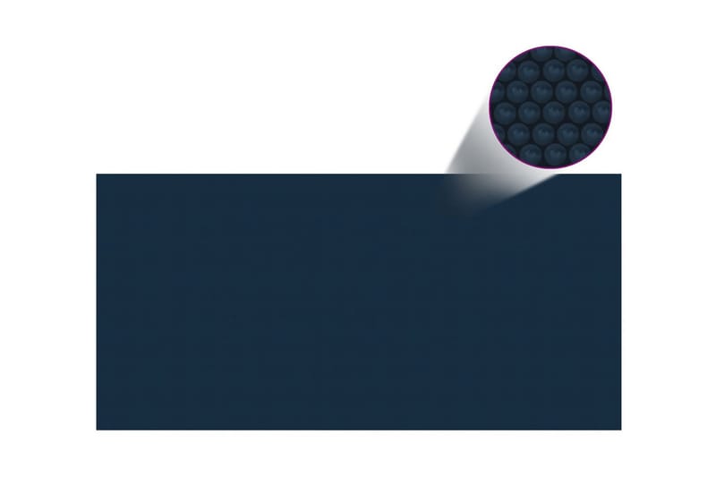 Flytende solarduk til basseng PE 450x220 cm svart og blå - Svart - Hage - Utendørsbad - Bassengtilbehør - Bassengduk & liner
