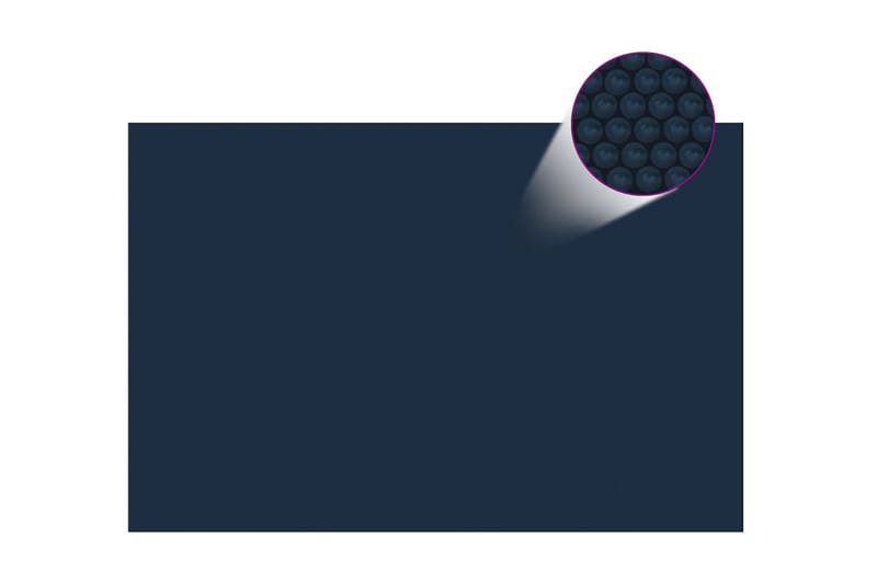 Flytende solarduk til basseng PE 600x400 cm svart og blå - Svart - Hage - Utendørsbad - Bassengtilbehør - Bassengduk & liner