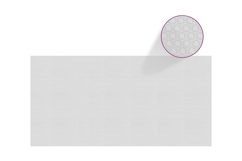 Flytende solarduk til basseng PE 732x366 cm grå - Grå - Hage - Utendørsbad - Bassengtilbehør - Bassengduk & liner
