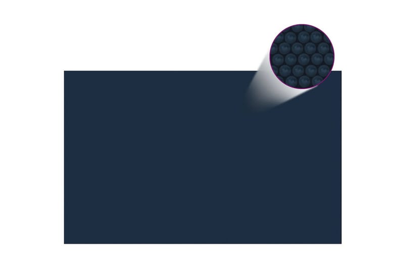 Flytende solarduk til basseng PE 800x500 cm svart og blå - Svart - Hage - Utendørsbad - Bassengtilbehør - Bassengduk & liner