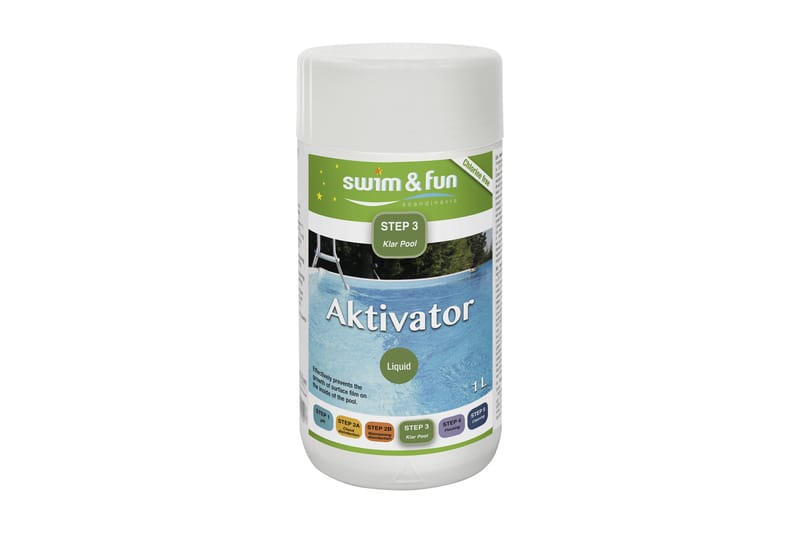 Swim & Fun Activato 1L - Algmiddel for Aktiv Oksygen Combit - Hage - Utendørsbad - Rengjøring til basseng - Basseng kjemi & klortabletter