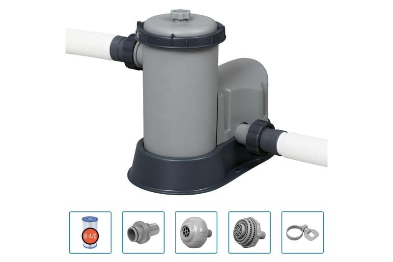 Bestway Filterpumpe for basseng Flowclear - Grå - Hage - Utendørsbad - Rengjøring til basseng - Sirkulasjonspumpe & bassengpumpe