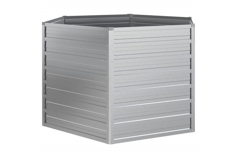 Høybed 129x77 cm galvanisert stål sølv - Silver - Hagemøbler - Øvrig utendørs - Tilbehør utendørs - Hagekrukker