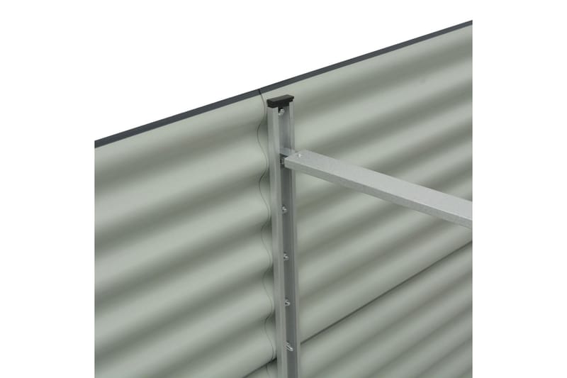Høybed 400x80x81 cm galvanisert stål grå - Hagemøbler - Øvrig utendørs - Tilbehør utendørs - Hagekrukker