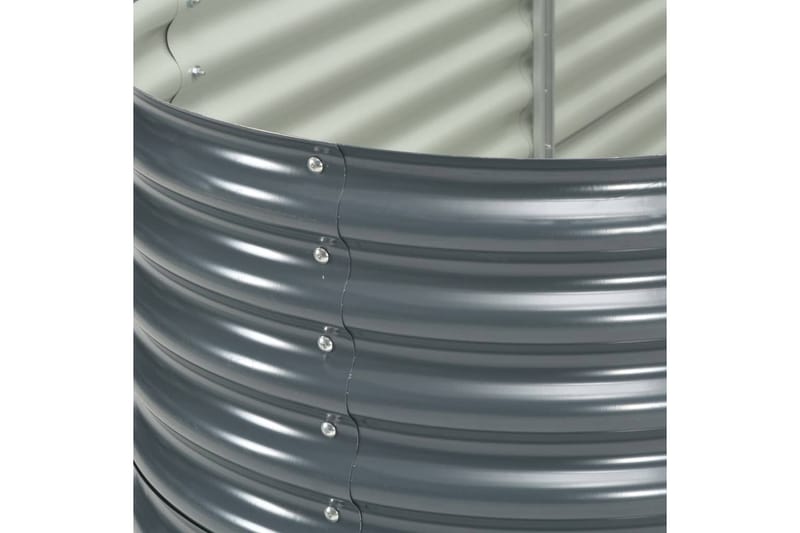 Høybed 400x80x81 cm galvanisert stål grå - Hagemøbler - Øvrig utendørs - Tilbehør utendørs - Hagekrukker