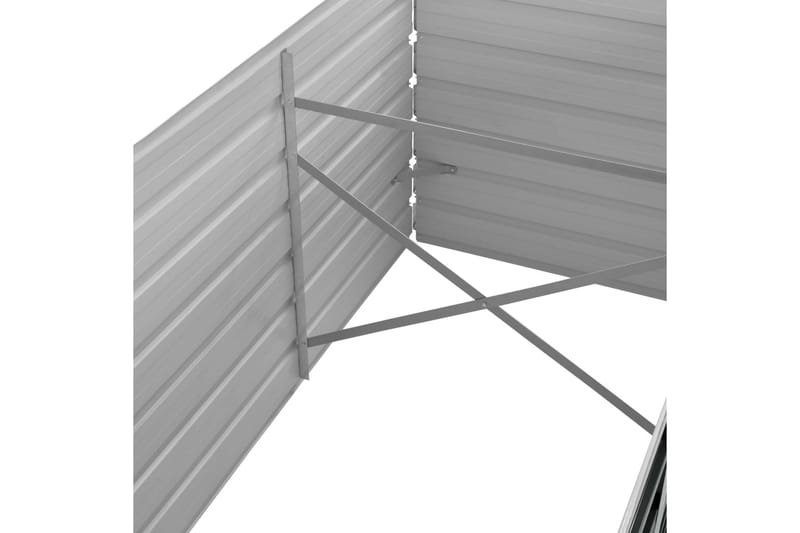 Høybed antrasitt 240x80x77 cm galvanisert stål - Grå - Hagemøbler - Øvrig utendørs - Tilbehør utendørs - Hagekrukker