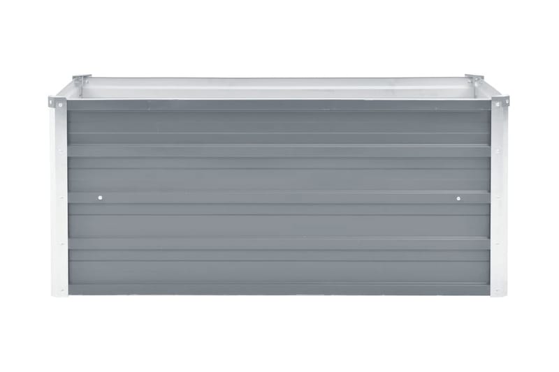 Høybed galvanisert stål 100x40x45 cm grå - Hagemøbler - Øvrig utendørs - Tilbehør utendørs - Hagekrukker