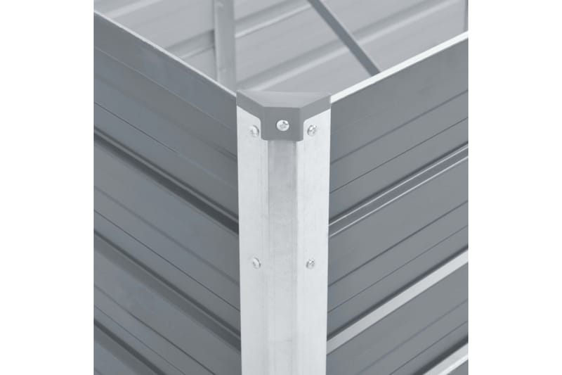 Høybed galvanisert stål 100x40x45 cm grå - Hagemøbler - Øvrig utendørs - Tilbehør utendørs - Hagekrukker