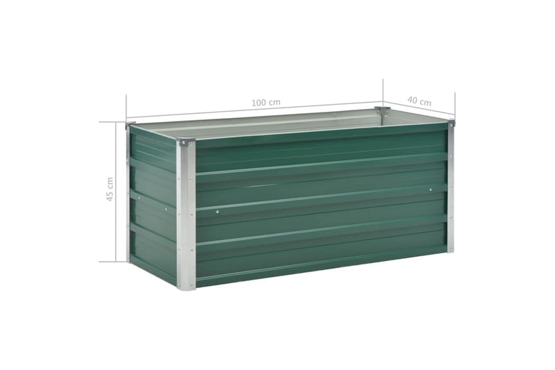Høybed galvanisert stål 100x40x45 cm grønn - Hagemøbler - Øvrig utendørs - Tilbehør utendørs - Hagekrukker