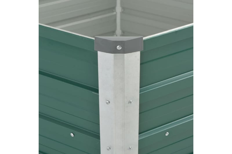Høybed galvanisert stål 129x129x77 cm grønn - Hagemøbler - Øvrig utendørs - Tilbehør utendørs - Hagekrukker