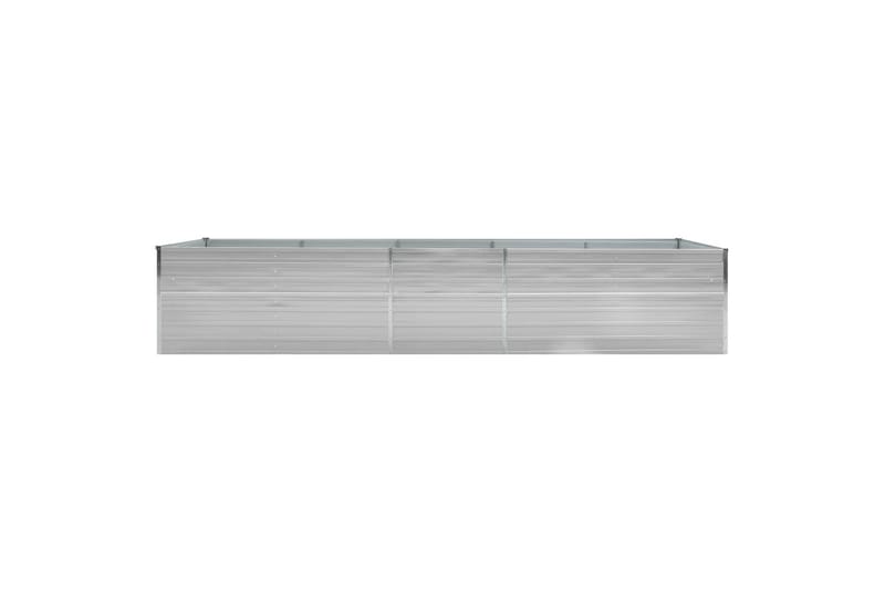 Høybed galvanisert stål 400x80x45 cm grå - Hagemøbler - Øvrig utendørs - Tilbehør utendørs - Hagekrukker