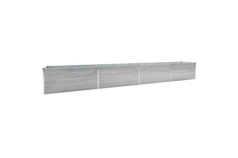 Høybed galvanisert stål 600x80x45 cm grå - Hagemøbler - Øvrig utendørs - Tilbehør utendørs - Hagekrukker