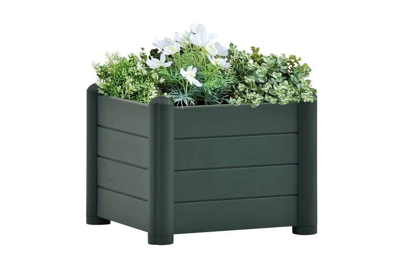 Høybed PP grønn 43x43x35 cm - Grønn - Hagemøbler - Øvrig utendørs - Tilbehør utendørs - Hagekrukker