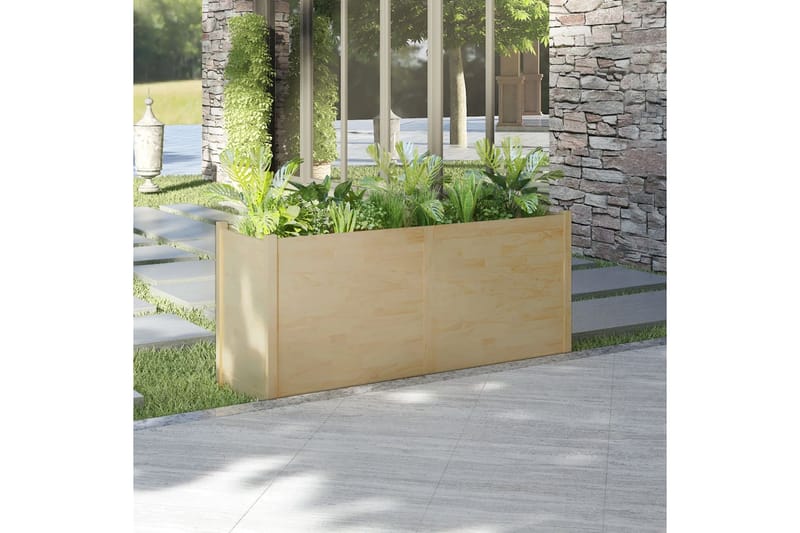 Plantekasse 150x50x70 cm heltre furu - Brun - Hagemøbler - Øvrig utendørs - Tilbehør utendørs - Hagekrukker