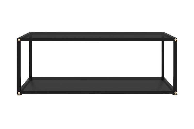 Tebord svart 100x50x35 cm herdet glass - Svart - Hagemøbler - Balkong - Balkongmøbler - Balkongbord