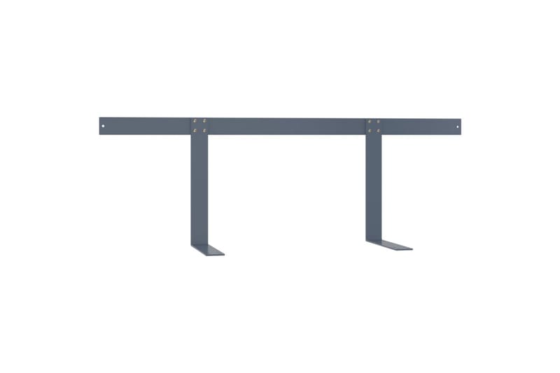 Ryggstøtte til pallesofa lysegrå 110 cm jern - Grå - Hagemøbler - Balkong - Balkongmøbler - Balkongstoler