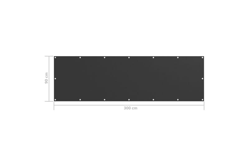 Balkongskjerm antrasitt 90x300 cm oxfordstoff - Antrasittgrå - Innredning - Bilder & kunst - Lerretsbilder