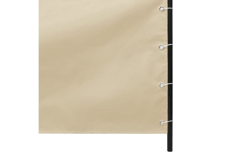 Balkongskjerm beige 140x240 cm oxfordstoff - Beige - Hagemøbler - Balkong - Sikkerhet & vindbeskyttelse balkong - Balkongbeskyttelse