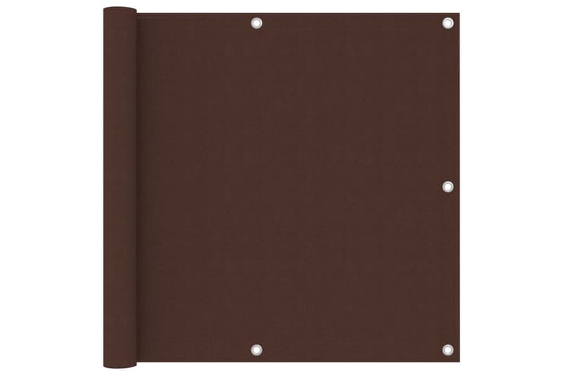 Balkongskjerm brun 90x300 cm oxfordstoff - Brun - Hagemøbler - Balkong - Sikkerhet & vindbeskyttelse balkong - Balkongbeskyttelse