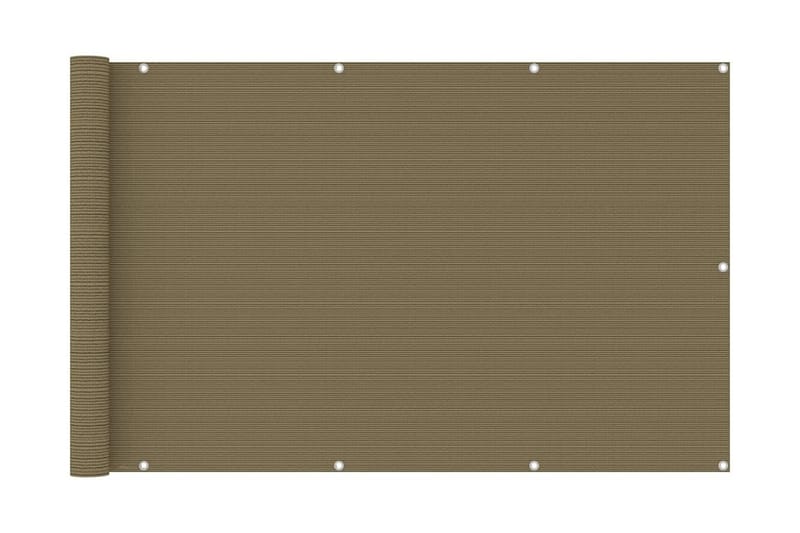 Balkongskjerm gråbrun 120x400 cm HDPE - Taupe - Hagemøbler - Balkong - Sikkerhet & vindbeskyttelse balkong - Balkongbeskyttelse