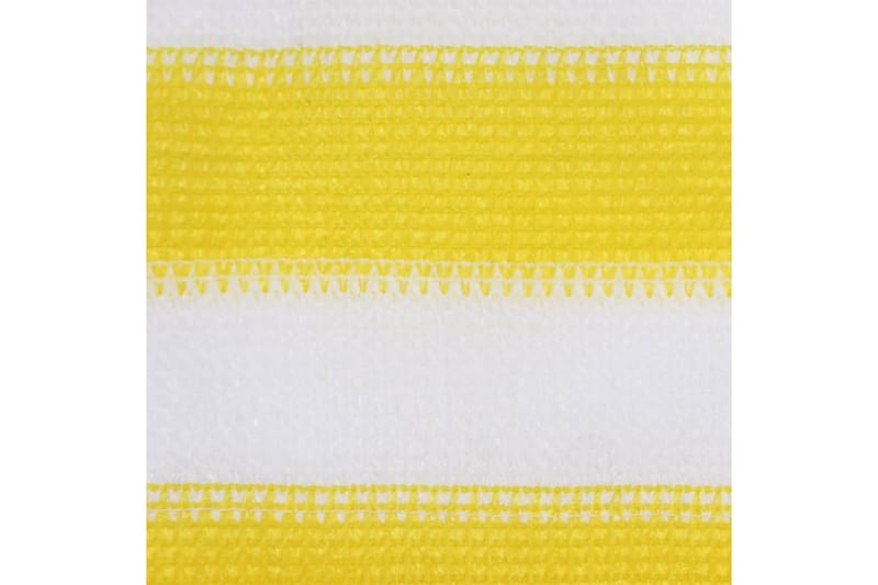 Balkongskjerm gul og hvit 120x600 cm HDPE - Flerfarget - Hagemøbler - Balkong - Sikkerhet & vindbeskyttelse balkong - Balkongbeskyttelse