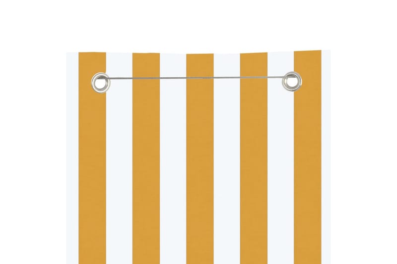 Balkongskjerm gul og hvit 140x240 cm oxfordstoff - Flerfarget - Hagemøbler - Balkong - Sikkerhet & vindbeskyttelse balkong - Balkongbeskyttelse