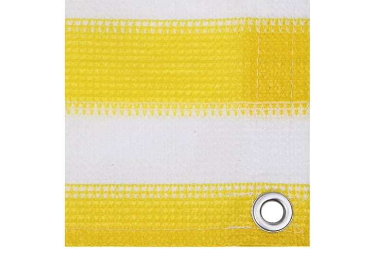 Balkongskjerm gul og hvit 90x500 cm HDPE - Flerfarget - Hagemøbler - Balkong - Sikkerhet & vindbeskyttelse balkong - Balkongbeskyttelse