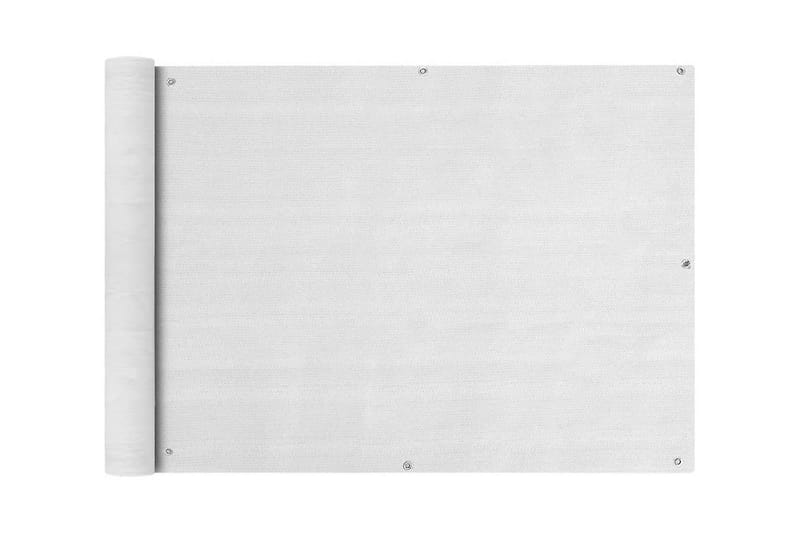 Balkongskjerm HDPE 90x600 cm Hvit - Hagemøbler - Solbeskyttelse - Avskjerming & vindskjerm