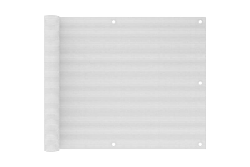 Balkongskjerm hvit 75x300 cm HDPE - Hvit - Hagemøbler - Balkong - Sikkerhet & vindbeskyttelse balkong - Balkongbeskyttelse