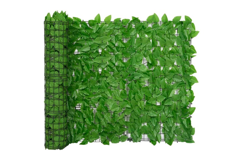 Balkongskjerm med grønne blader 300x100 cm - grønn - Hagemøbler - Balkong - Sikkerhet & vindbeskyttelse balkong - Balkongbeskyttelse