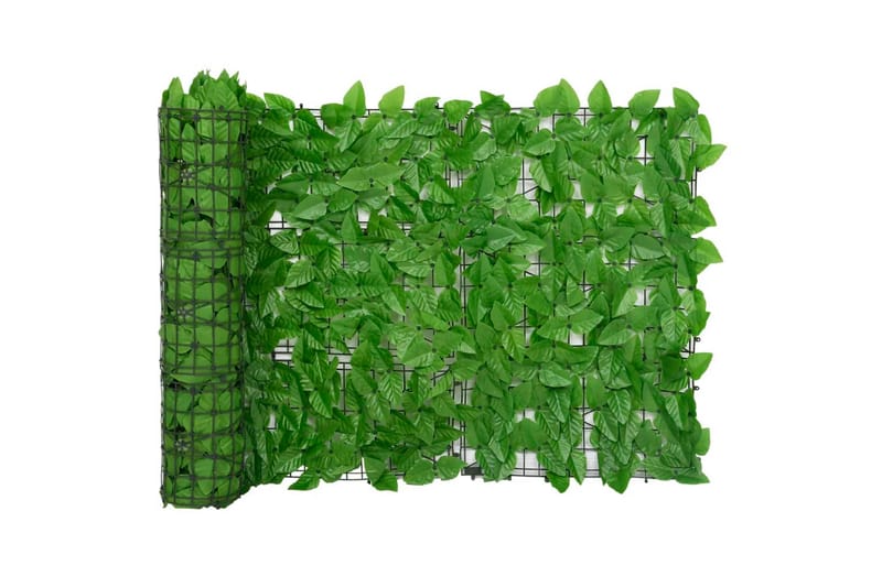 Balkongskjerm med grønne blader 500x75 cm - grønn - Hagemøbler - Balkong - Sikkerhet & vindbeskyttelse balkong - Balkongbeskyttelse