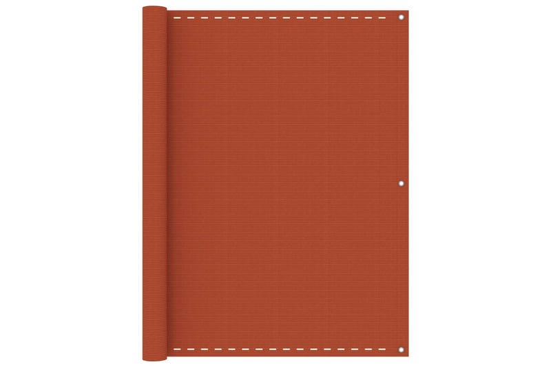 Balkongskjerm oransje 120x500 cm HDPE - Oransj - Hagemøbler - Balkong - Sikkerhet & vindbeskyttelse balkong - Balkongbeskyttelse