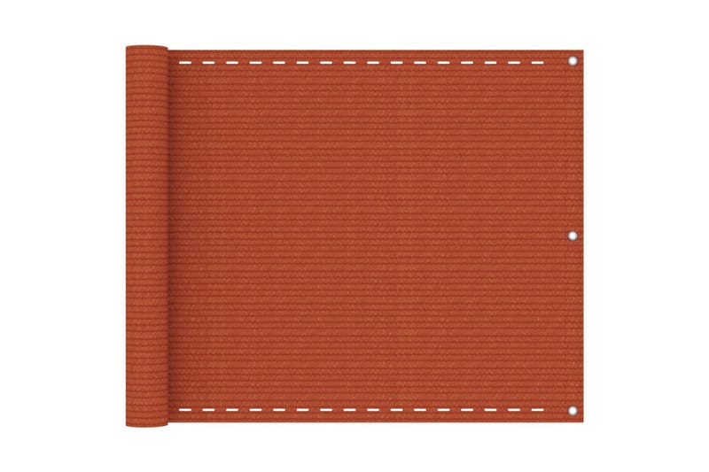 Balkongskjerm oransje 75x400 cm HDPE - Oransj - Hagemøbler - Balkong - Sikkerhet & vindbeskyttelse balkong - Balkongbeskyttelse