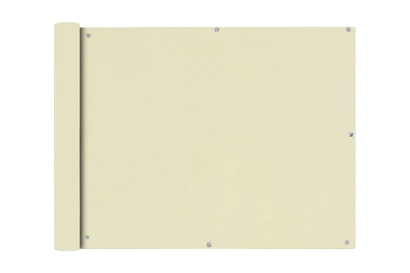 Balkongskjerm Oxfordstoff 90x600 cm Kremhvit - Hagemøbler - Balkong - Sikkerhet & vindbeskyttelse balkong - Balkongbeskyttelse