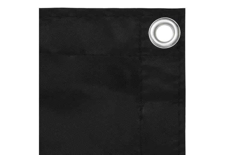 Balkongskjerm svart 75x300 cm oxfordstoff - Svart - Hagemøbler - Balkong - Sikkerhet & vindbeskyttelse balkong - Balkongbeskyttelse