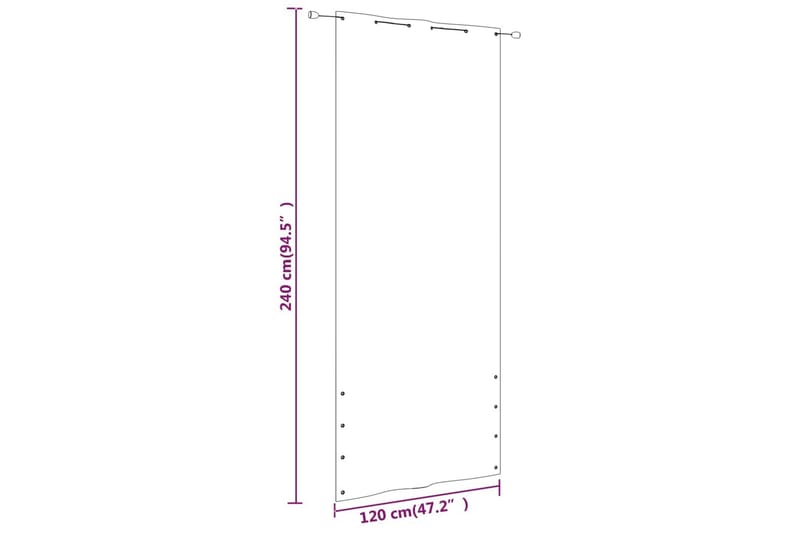 Balkongskjerm terrakotta 120x240 cm oxfordstoff - Brun - Hagemøbler - Balkong - Sikkerhet & vindbeskyttelse balkong - Balkongbeskyttelse